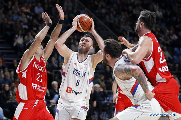 Serbia win second game at FIBA World Cup qualifier