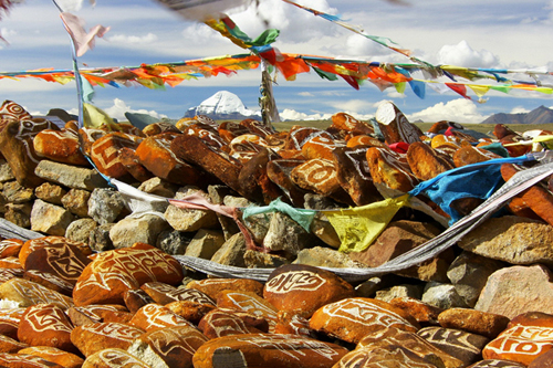 Tibet through the Lenses--Stones for praying