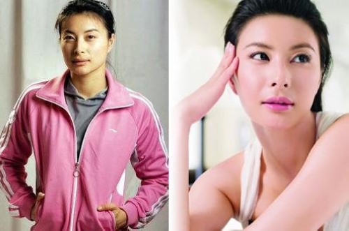 体坛大美女妆前妆后对比