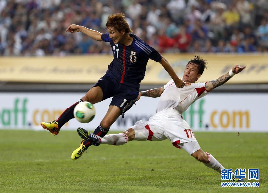 东亚杯：国足连追两球 3:3战平日本