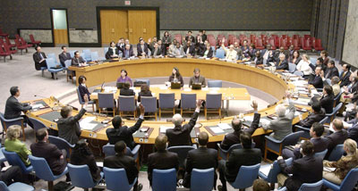 The U.N. Security Council votes unanimously to impose financial and weapons sanctions on North Korea for its nuclear test, which the resolution called a 
