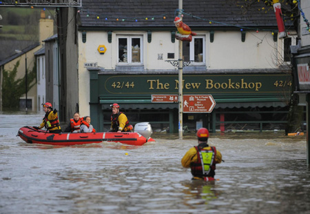 UK hit by floods after record rainfall