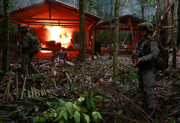 Colombia destroys 104 cocaine labs in five days