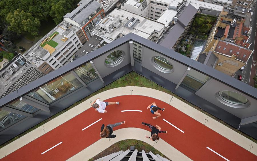 White Collar Factory unveils London's highest rooftop running track